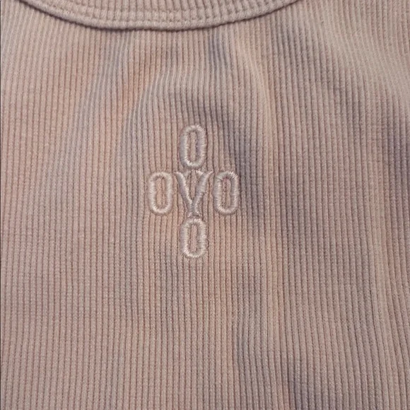 OVO Peach Ribbed Cropped Tank - Picture 3 of 3